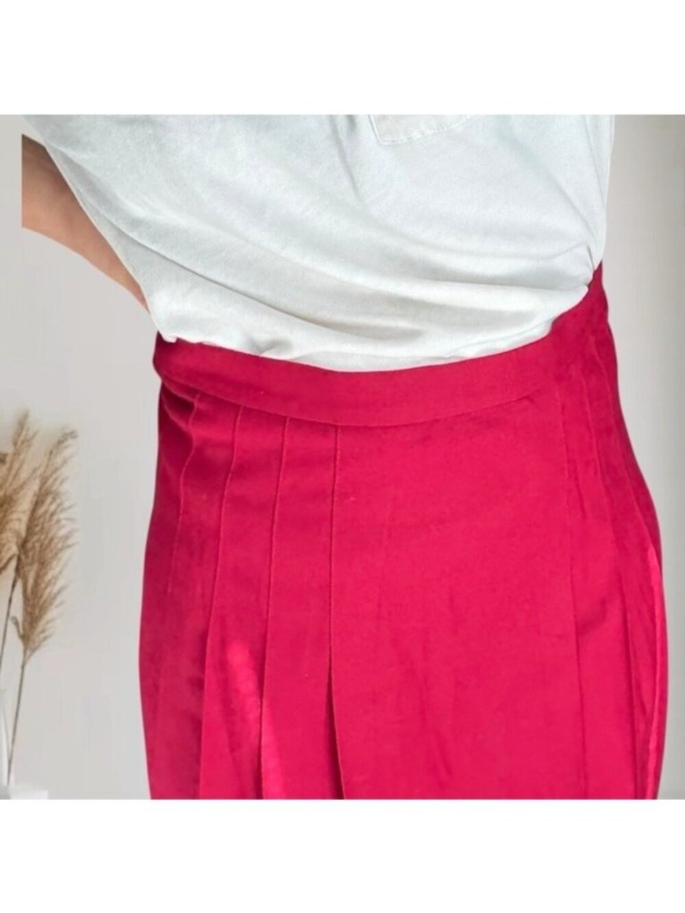 Talbots Vintage 100% Wool Pleated Midi Skirt Size 4P Made in USA - Picture 14 of 15